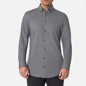 NEW Modern Ambition Men's L Standard-Fit Knit Button Up Shirt Pattern